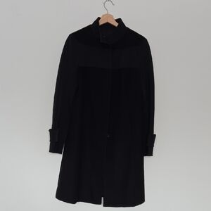 Carlisle Camel/wool Blend Black Coat Designer Classic Quiet Luxury | 6